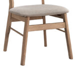 Καρέκλα Cairo pakoworld rubberwood σε φυσική-μπεζ απόχρωση 47x47x76εκ - Image 3