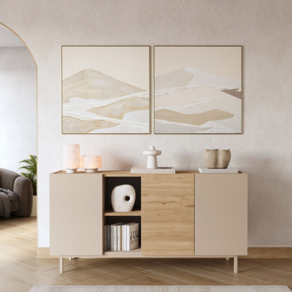 Μπουφές SEDRA Λευκό καζμίρ150x76x42cm